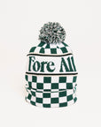 Toques Beanie - Green/White Checkered