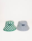 Austi Bucket Hat - Green Checkered