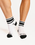 Retro Quarter Sock - Black