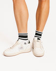 Retro Quarter Sock - Black