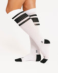 Retro Knee High Sock - Black