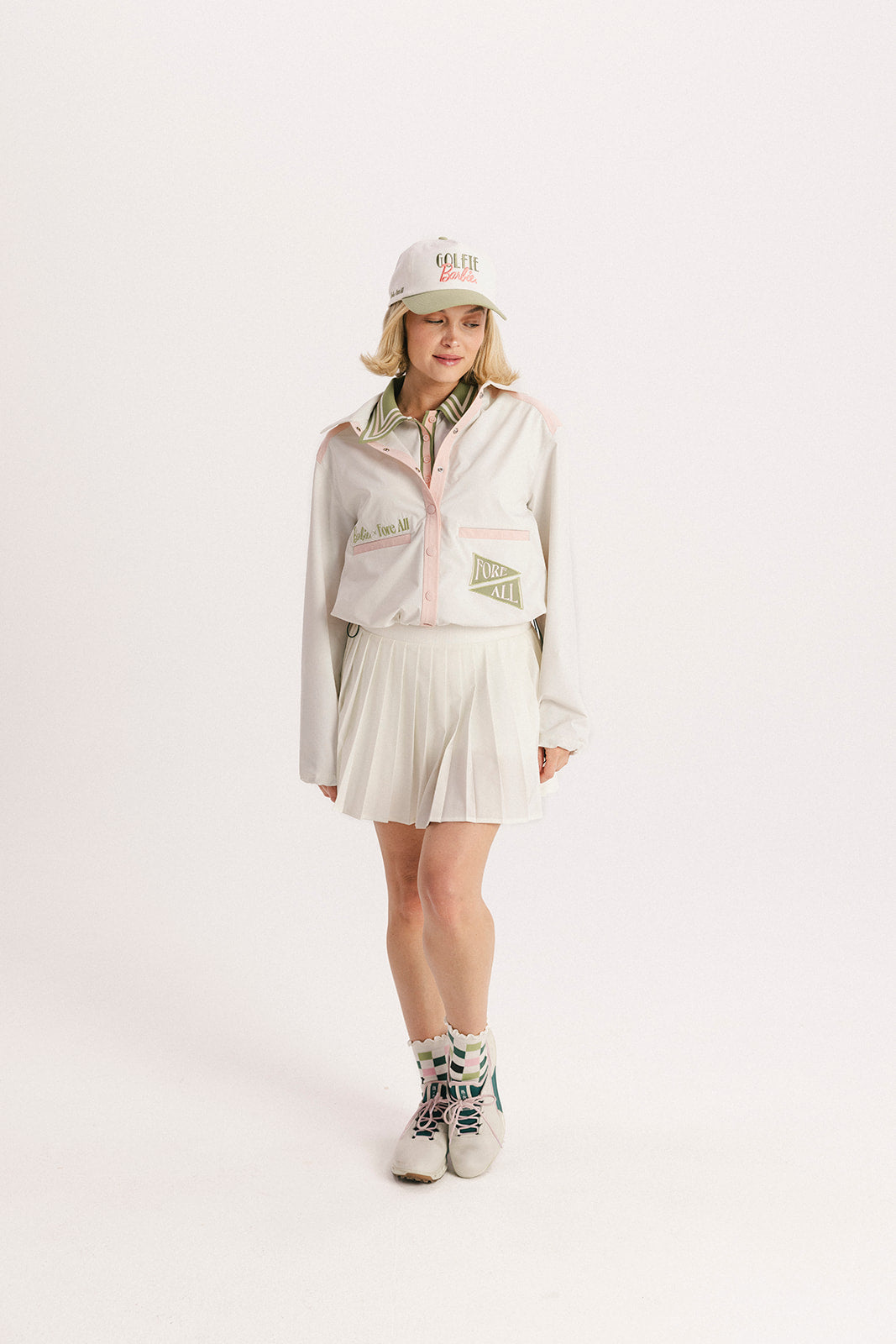 Palm Pleat Skirt - White