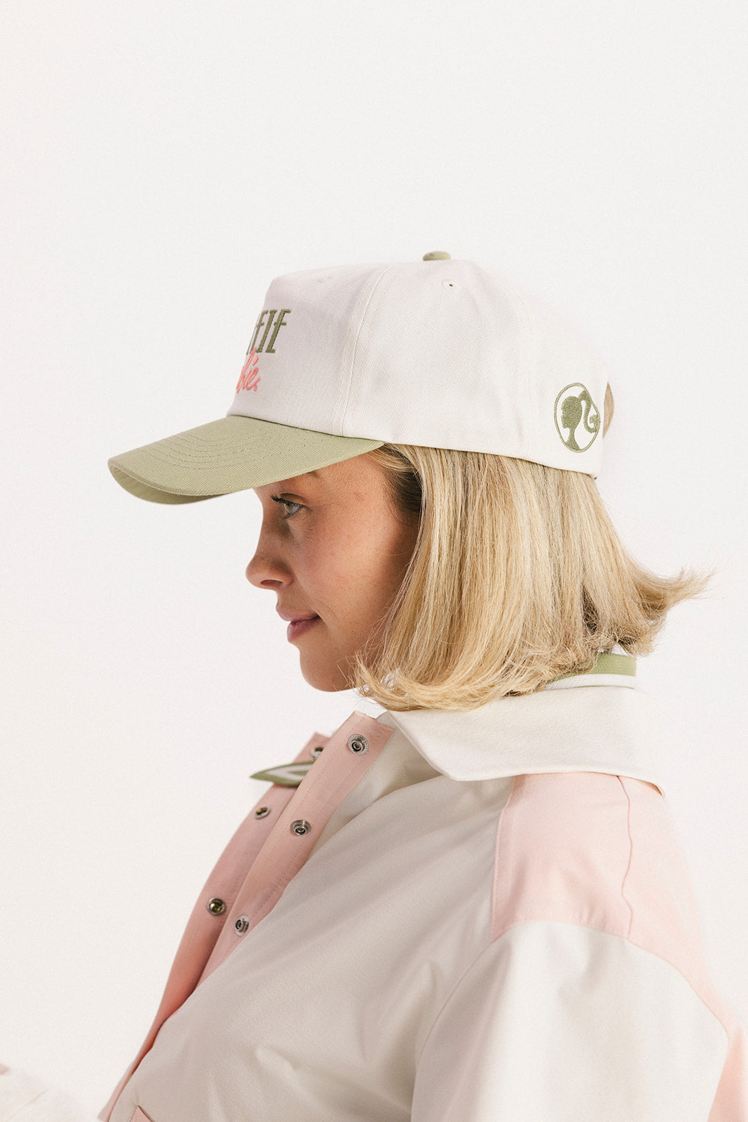 Golfie Barbie Hat - Putting Green/White