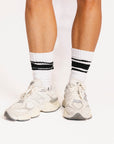 Retro Knee High Sock - Black