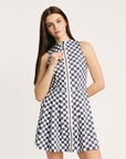 Erin Dress - Indigo/White Checkered