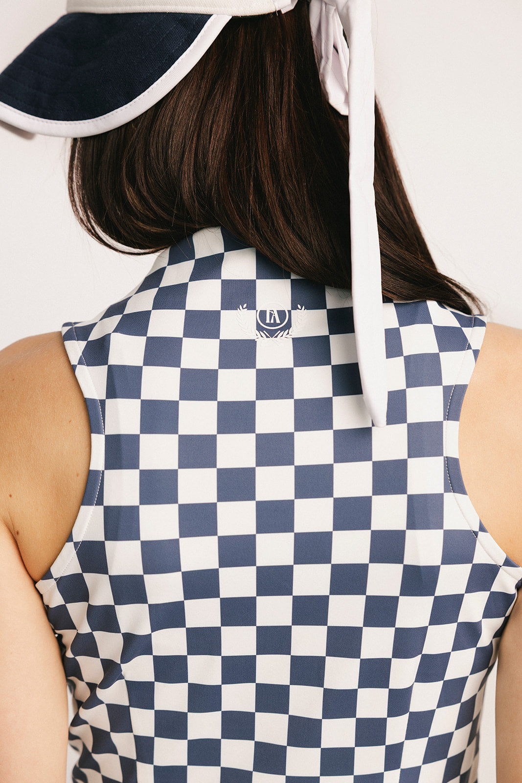 Erin Dress - Indigo/White Checkered