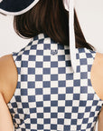 Erin Dress - Indigo/White Checkered