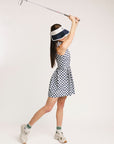 Erin Dress - Indigo/White Checkered