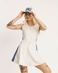 Taylor Dress - Indigo/White