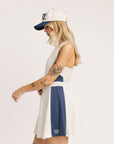 Taylor Dress - Indigo/White