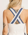Taylor Dress - Indigo/White