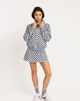 Lyla Jacket - Indigo/White Checkered