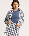 Lyla Jacket - Indigo/White Checkered