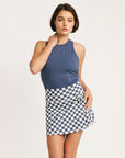 George Skirt - Indigo/White Checkered