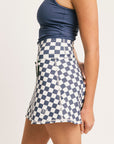 George Skirt - Indigo/White Checkered