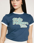 Ringer Tee - Girls Is Players Too Indigo