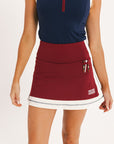 Stripe George Skirt - Wine/Heritage