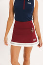 Stripe George Skirt - Wine/Heritage