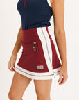 Stripe George Skirt - Wine/Heritage