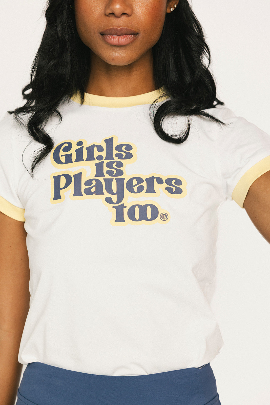 Ringer Tee - Girls Is Players Too White – foreall.com