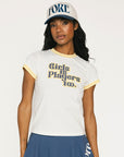Ringer Tee - Girls Is Players Too White