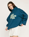 Diana Mock Neck Sweatshirt - Girls Is Players Too Indigo