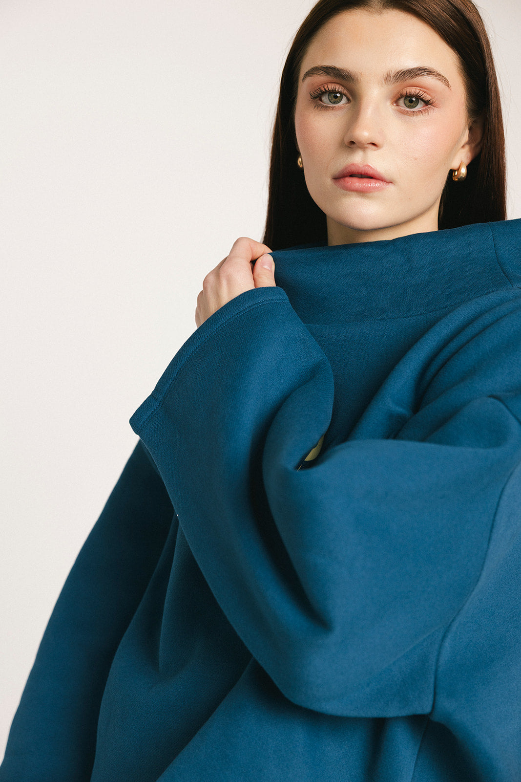 Diana Mock Neck Sweatshirt - Girls Is Players Too Indigo