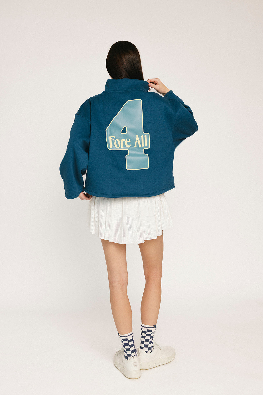 Diana Mock Neck Sweatshirt - Girls Is Players Too Indigo