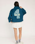 Diana Mock Neck Sweatshirt - Girls Is Players Too Indigo