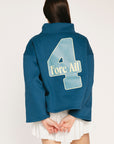 Diana Mock Neck Sweatshirt - Girls Is Players Too Indigo
