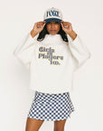 Diana Mock Neck Sweatshirt - Girls Is Players Too White