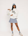Diana Mock Neck Sweatshirt - Girls Is Players Too White