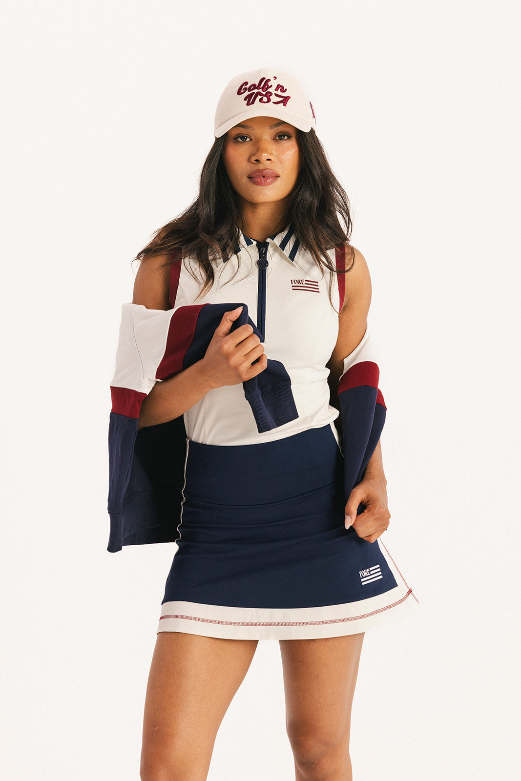 Stripe George Skirt - Midnight/Heritage