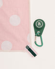 Magnet Golf Towel - Pink/White Polka Dot