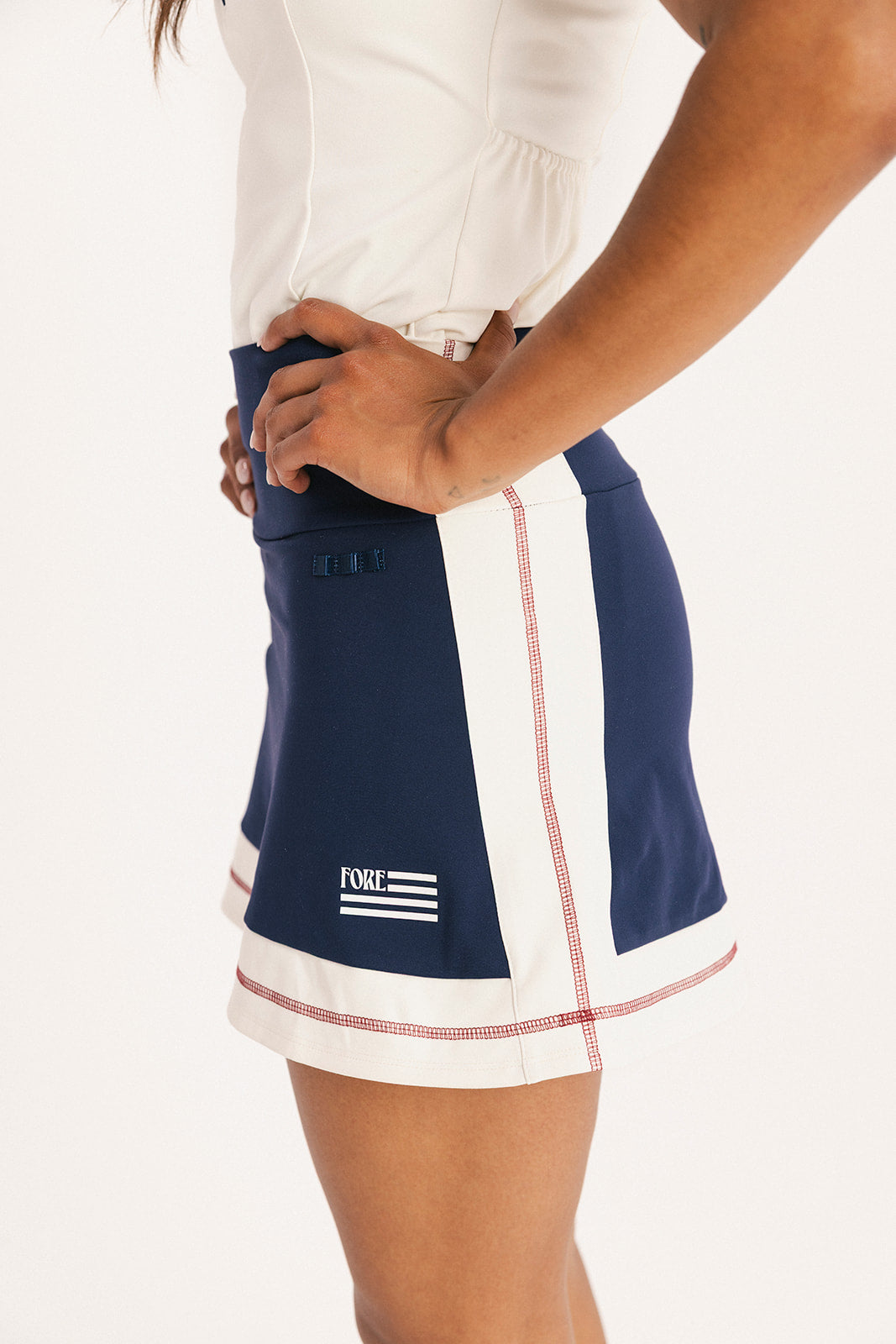 Stripe George Skirt - Midnight/Heritage