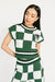 GREEN/WHITE CHECKERED