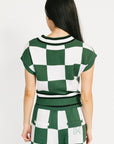 Kennedy Top - Green/White Checkered