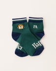 Happy Golfer Quarter Sock - Green Dog