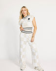Kennedy Top - Sand/White Checkered