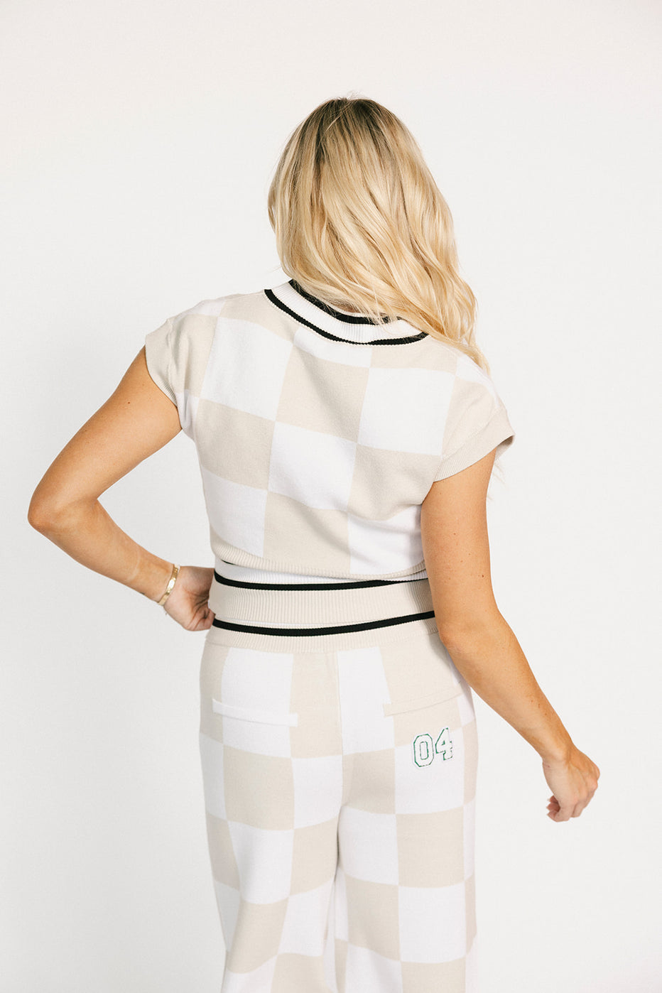 Kennedy Top - Green/White Checkered
