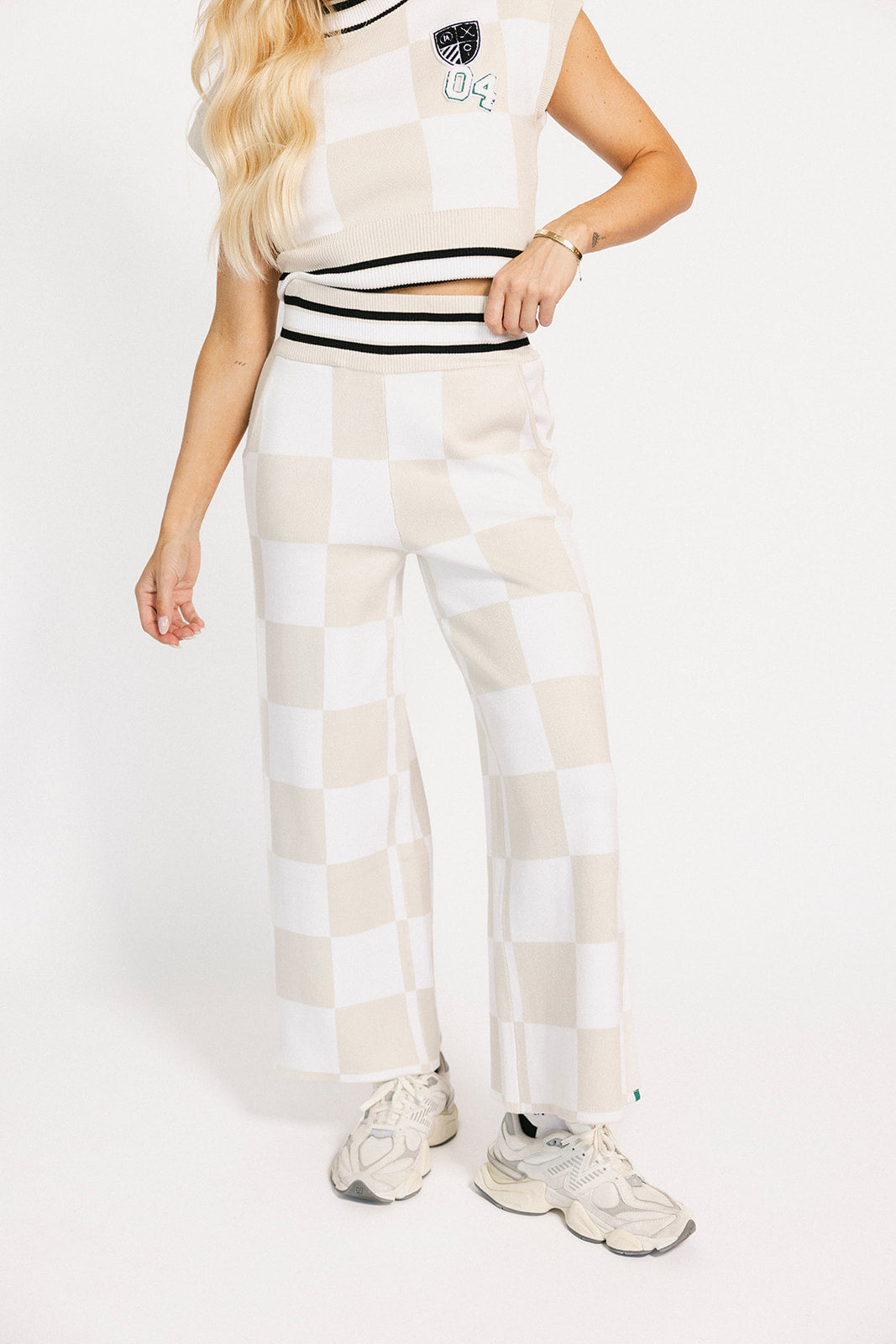 Kennedy Pant - Green/White Checkered