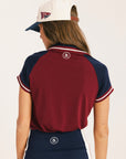 Raglan Angie Polo - Wine/Midnight