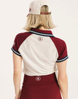 Raglan Angie Polo - Heritage/Wine