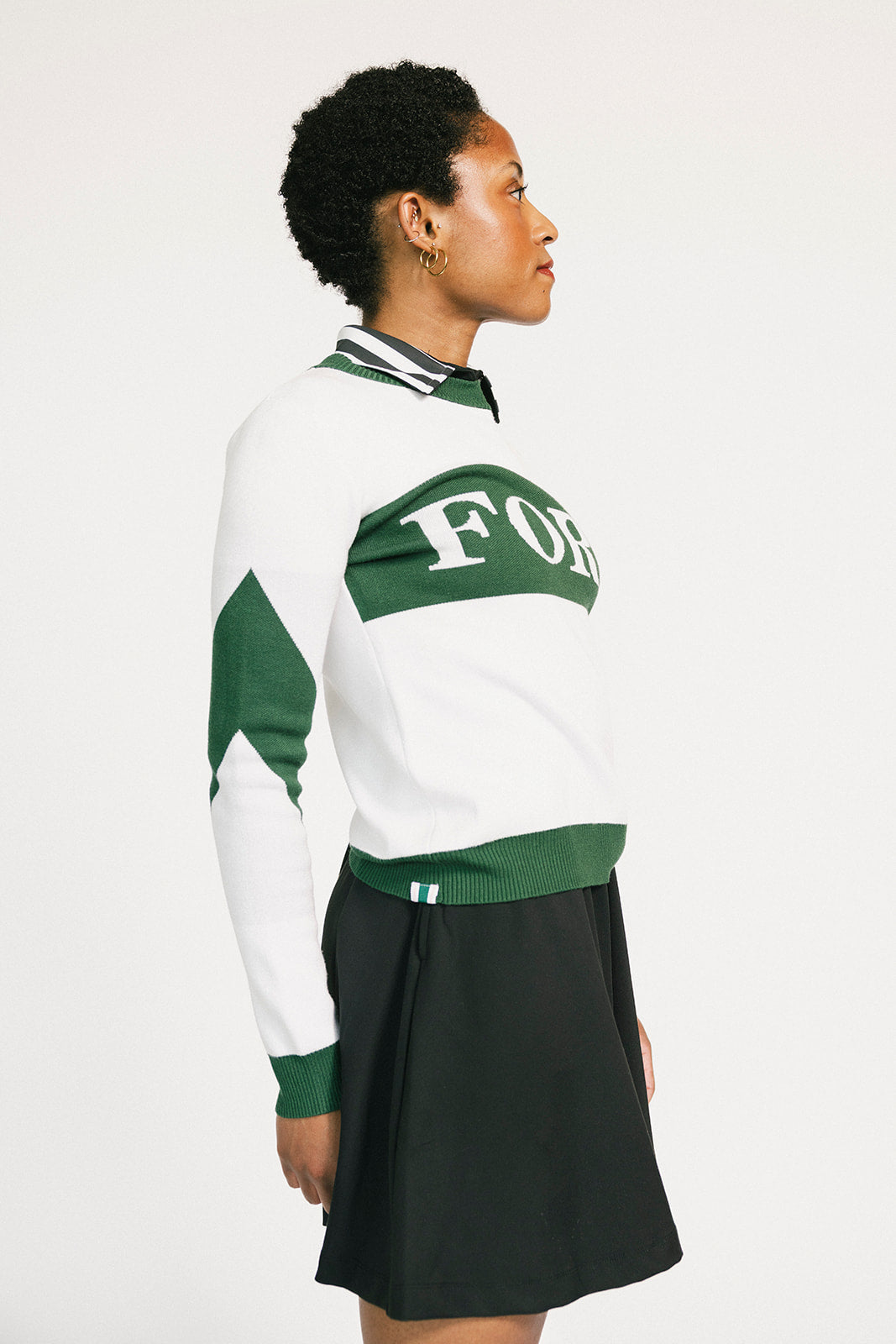Fore Sweater - White/Green – foreall.com