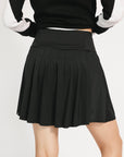 Marianne Skirt - Black with White Shorts