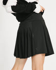 Marianne Skirt - Black with White Shorts