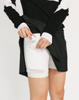 Marianne Skirt - Black with White Shorts