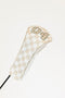 Golf club head cover with checkered pattern and number '04' on a white background