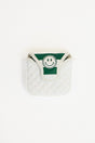 Small mallet cover with a smiley face design on a white background