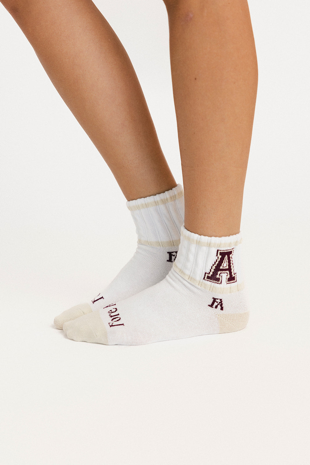 Varsity Quarter Sock - Angora